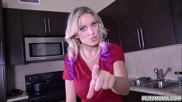 XXX Blonde shoplifter MILF Kenzie Taylor got caught and blackmailed by stepson and performs a handsfree blowjob while wearing handcuffs top Clips