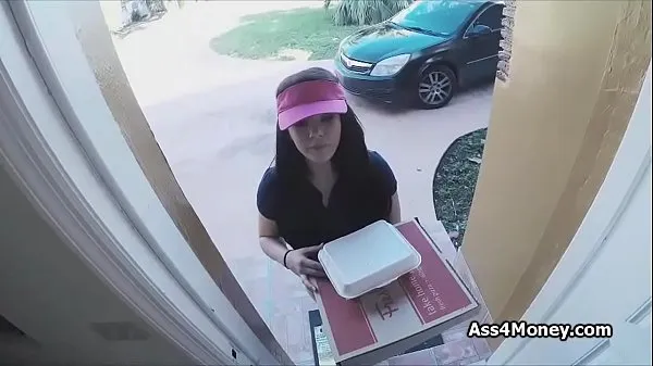 XXX Pizza and pussy delivery for my cock顶级剪辑