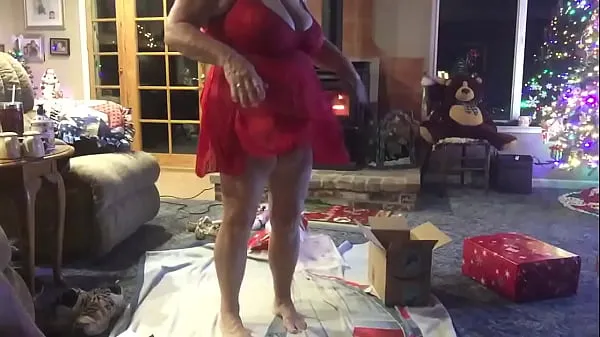 XXX Wife opening a Christmas present 2019 top Clips