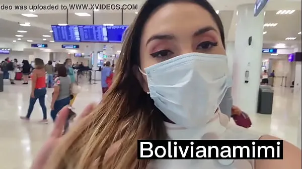XXX No pantys at the airport .... watch it on bolivianamimi.tv top Clips
