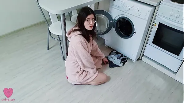 XXX My girlfriend was NOT stuck in the washing machine and caught me when I wanted to fuck her pussy top Clips