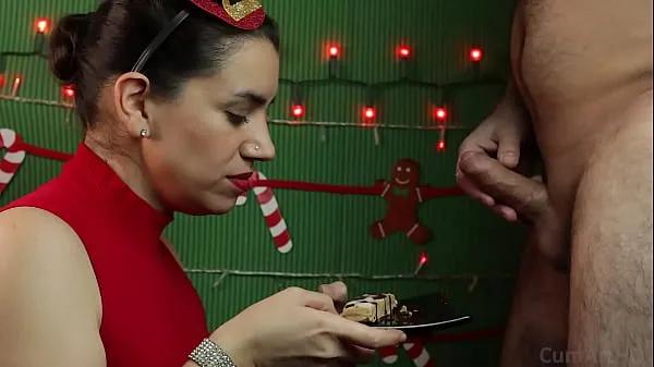 XXX Merry Christmas! Let's celebrate with cum on food najlepsze klipy