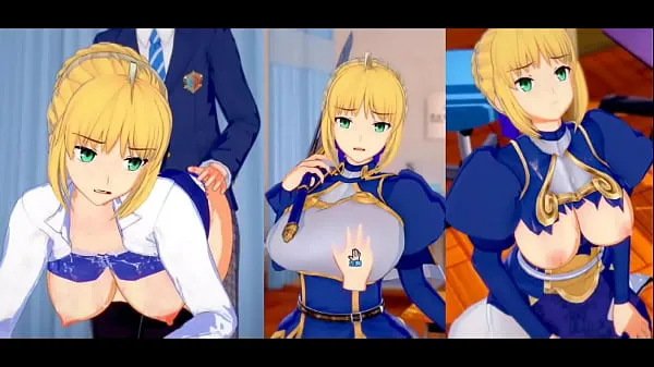 XXX Eroge Koikatsu! ] FGO (Fate) Altria Pendragon (Saber) rubs her boobs H! 3DCG Big Breasts Anime Video (FGO) [Hentai Game Fate / Grand Order nejlepších klipů